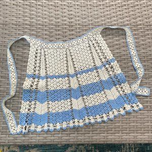 Vintage Handmade Crochet Half Apron